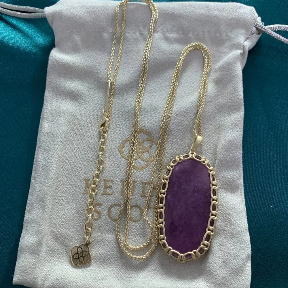 Kendra Scott Reid series colorful crystal necklace sweater chain - Picture 15 of 16